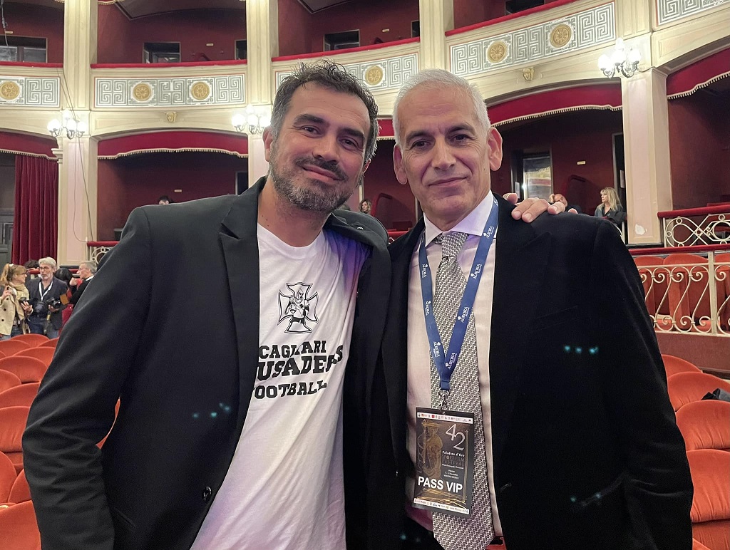Stefano Sernagiotto ed Emanuele Garzia a Palermo per la consegna del Paladino d'Oro